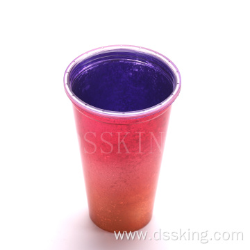 16oz double layers plastic cup with lid